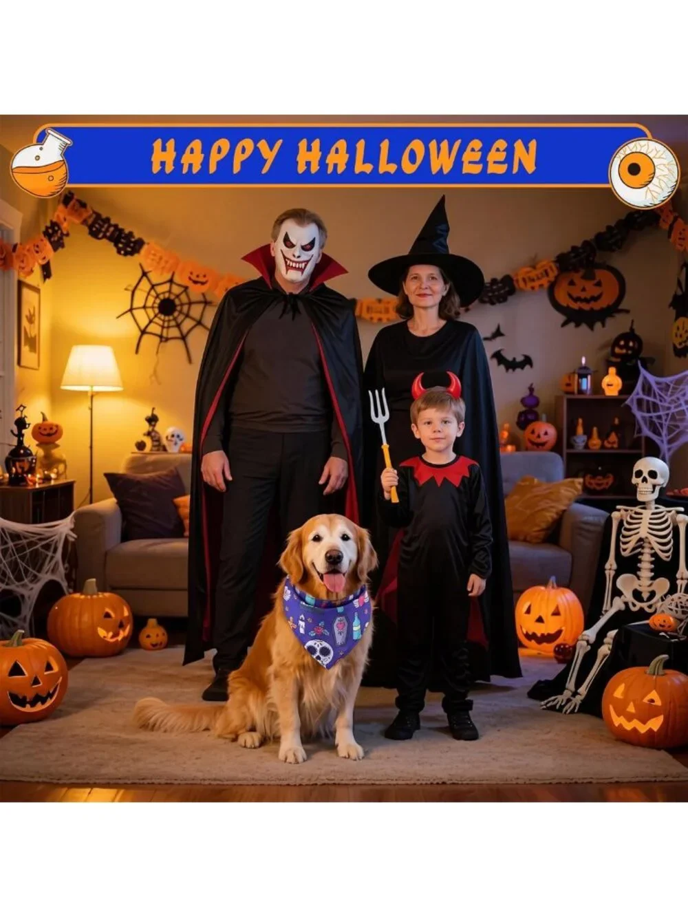 150 Pcs Halloween Dog Bandanas | Bulk for Medium & Large Dogs | Festive Pet